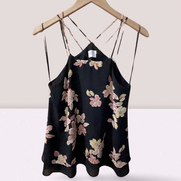 Floral Two-Layer Halter Style Blouse - Picture 2 of 7